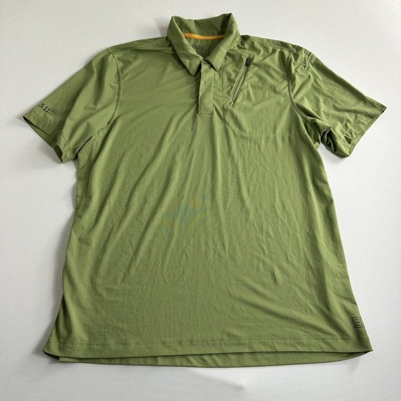 5.11 Tactical Other - 5.11 511 Tactical Series Mens Size Large Short Sleeve Polyester Polo Shirt Green